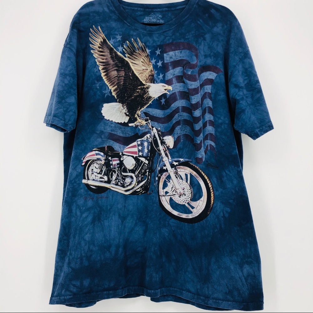 The Mountain American Flag Eagle Motorcycle XL